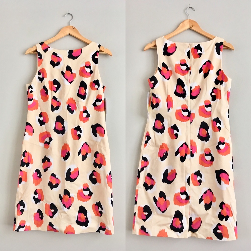 Nude + Bright Leopard Sheath Dress